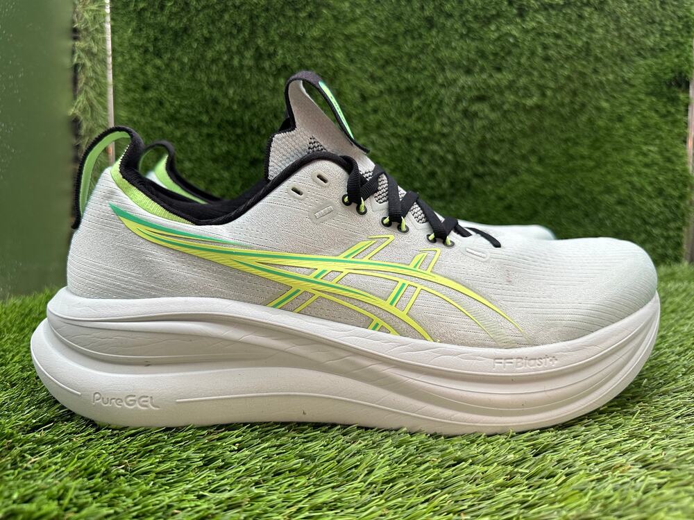 Asics Gel-Nimbus 28 1011C127 Athletic Sneaker Men's 13 Gray Knit Running Gym